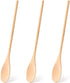 HANSGO 3PCS 12 Inch Long Wooden Spoons, Mixing Oval Spoons, Tasting Spoons, Large Cooking Spoons