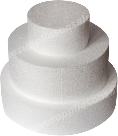8" Round Cake Dummy, 3" Foam Polystyrene Circle Dummy for Wedding Birthday Cakes and Crafting Projects