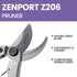 Zenport Z206 Small Japanese Style Pruner, Wishbone Spring, .5-Inch Cut, 7-Inches Long