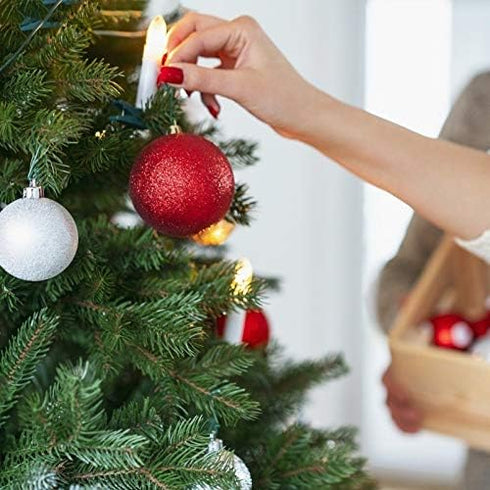 walsport Christmas Balls Ornaments for Xmas Tree, 36ct Plastic Shatterproof Baubles for Christmas Party Decoration
