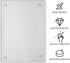 Transparent Glass Cutting Board for Kitchen Countertop, 16"x12", Rubber Non-Slip Feet, Dishwasher Safe