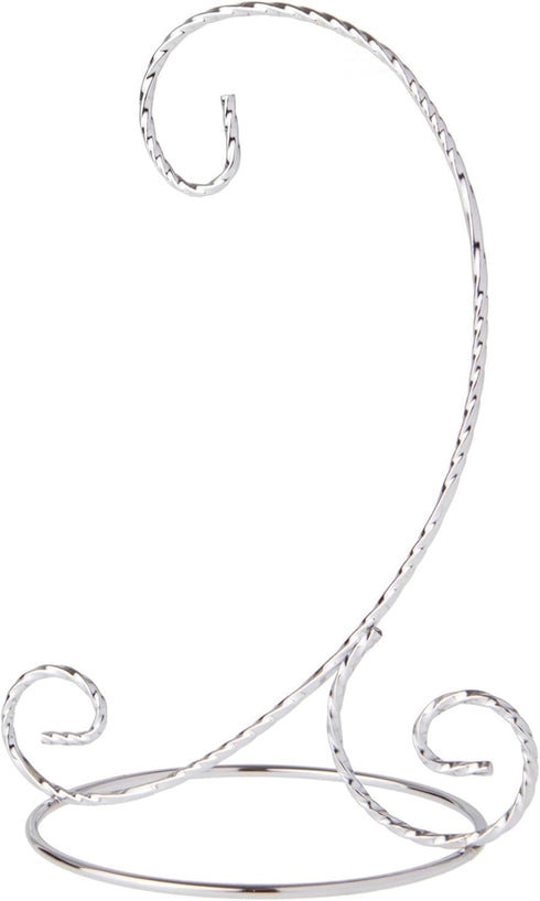 Bard's Twisted Silver Ornament Stand, Small, 7" H x 5.125" W x 5.125" D, Pack of 3