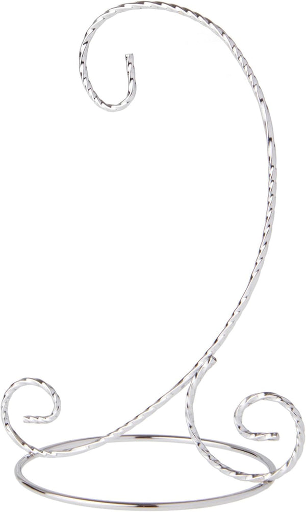 Bard's Twisted Silver Ornament Stand, Small, 7" H x 5.125" W x 5.125" D, Pack of 3