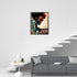 Black Aluminum Alloy Framed Piano Man Wall Art, Black Paintings for Modern Home Decoration, African American Wall Art