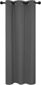 Deconovo 100% Blackout Curtains, Noise Reducing Thermal Insulated Drapes, Dark Grey, 42x63 Inch, 1 Panel