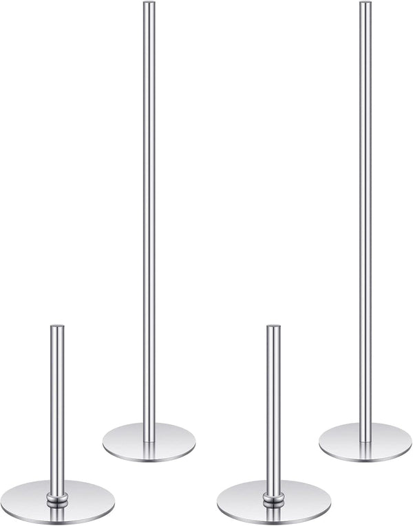 4 Pieces Stainless Steel Cake Heating Core, 6 Inch and 2 Inch Silver Heating Rod for Cake Baking Supplies