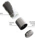 Bunchtou 1pk Original Stainless Steel Pepper Grinder or Salt Mill - Coarseness Adjustable Sea Salt Grinder or Pepper