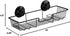 SANNO Suction Cups Shower Caddy, Rustproof Wire Basket Organizer for Kitchen Bathroom Accessories, Stainless Steel,