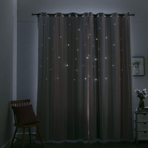 FANLI Grommet 52W 63L) Ombre Rainbow Blackout Curtains for Kid Girls Bedroom Living Room Darking Stripe Double Layer