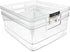 Isaac Jacobs 2-Pack Large Clear Storage Bins, Plastic Organizer for Home, Office, Kitchen, Bathroom, BPA Free
