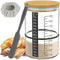 Pro Sourdough Bread Starter Kit - 34 oz Jar with 5 Unique Features for Perfect Sourdough Bread & Starter Kit