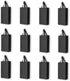 12 Pack 2 Bottles Wine Carrier Tote Holders, Black Paper Gift Bags with Handles for Christmas, Weddings
