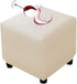 Waterproof Ottoman Cover Square Stretch PU Soft Folding Storage Ottoman Cover with