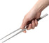 Adecco LLC Stainless Steel Tongs Tweezer with Precision Serrated Tips for Surgical & Seafood, 10"