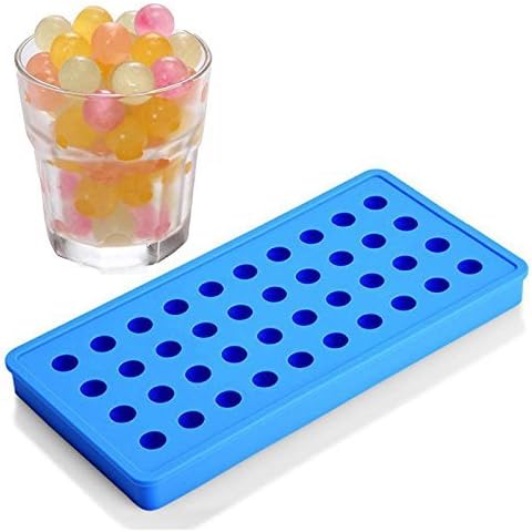 Mydio Mini Ice Ball Molds DIY Tool for Candy, Pudding, Jelly, Milk, Juice, Chocolate, Cocktails & Whiskey (1 Pack, Blue)