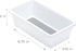 Smart Design Plastic Drawer Organizer Set of 3 - 6.75 x 3.75 Inch, Non-Slip Lining and Feet, BPA Free, White with Gray