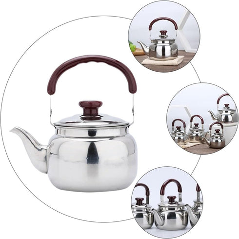 LIFKOME Traditional Stainless Steel Heavy Duty Tea Kettle, Whistling Stove Top Kettle with Cool Touch Handle