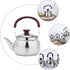 LIFKOME Traditional Stainless Steel Heavy Duty Tea Kettle, Whistling Stove Top Kettle with Cool Touch Handle