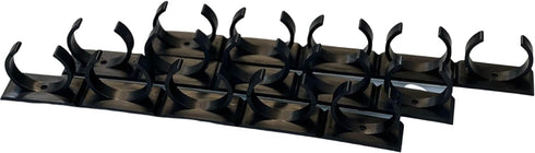 Adhesive Spice Clip Gripper Clips, Holds 15 Spice Jars, Black Spice Organizer for Pantry, Custom Fit