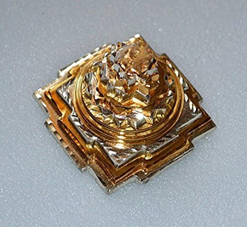 Sri Yantra, Meru Yantra, Sri Chakra in Brass Size 2" Inch - 3D, Spiritual Powers, Vaastu Dosh, Prosperity