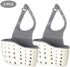 EC ELEGANTCHARM Kitchen Sink Caddy, Silicone Plastic Soap Holder with Adjustable Strap and Drain Holes