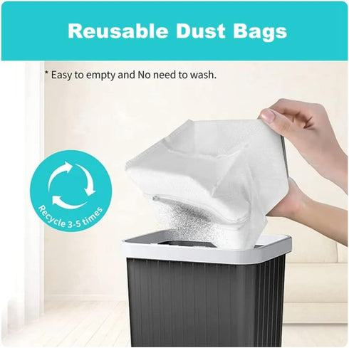 Replacement Reusable Zipper Dust Bags for iRobot Roomba i1, i3, i4, i5, i7, i8, j5, j7, j9, s9 Plus (4 Pack)