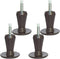 CAFORO Replacement Bed Frame Feet, 2-Piece Steel Stem Plastic Glide Legs to Replace Wheels (Set of 4)