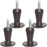 CAFORO Replacement Bed Frame Feet, 2-Piece Steel Stem Plastic Glide Legs to Replace Wheels (Set of 4)