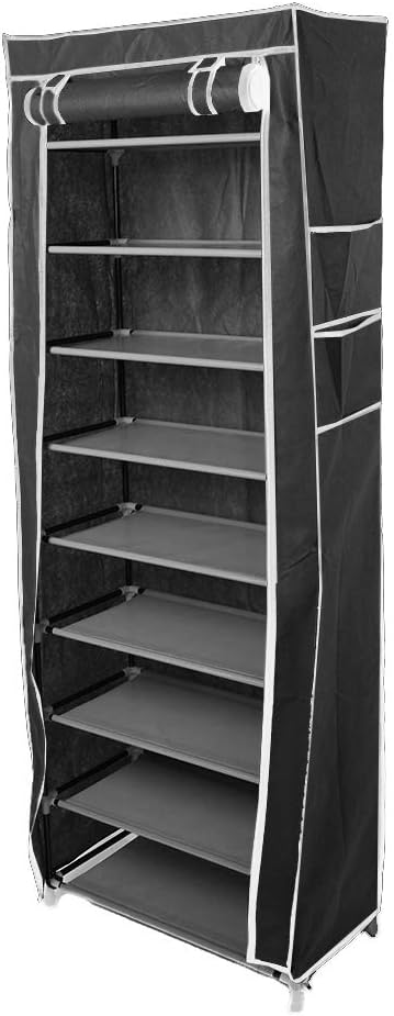 Acedas 10 Tiers Shoe Rack 30 Pairs Shoe Storage Organizer Cabinet Tower with