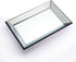 Hipiwe 11.9x7.9 inch Glass Mirror Makeup Vanity Tray Black Rectangle Perfume Jewelry Trinket Organizer Coffee Table