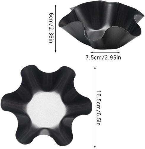 EKDJKK Taco Salad Bowl Maker Molds, 4 Packs Non Stick Carbon Steel Baking Bowls Tortilla Bowl Maker Shell Pans Taco Shell Maker, 16.5x7.5x6cm by EKDJKK