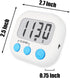 6 Pack Digital Kitchen Timers for Cooking, Magnetic Timer with Loud Alarm, White