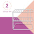 3-Tier Counter Home Basics Kitchen Corner Shelf and Cabinet Organizer Heavy Duty Wire Shelf in White