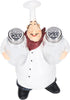 Small Resin Chef Statue Salt Shakers, Cute Figurines Spice Jars for Restaurant Kitchen Decoration