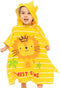 Gneliwm Kids Hooded Beach Towel Poncho Children Bath Towel Wrap Cotton Animal Pattern