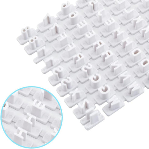 Pack of 72 Alphabet Number Letter Cookie Stamp Set, Biscuit Fondant Decorating Baking Impress Mould