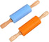 Koogel 9 Inch Mini Rolling Pin - 2 PCS Wooden Handle Rolling Pin for Kids Dough Rollers in Home Kitchen