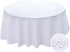 BYDOLL Table Cloth Round 60 Inch Tablecloth Fits Max50 Inch Diameter Top,White