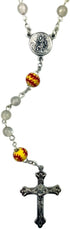 My with White Acrylic and Colored Softball Beads, 13 Inch