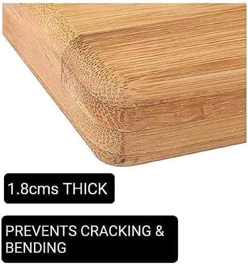 SINT Bamboo Cutting Boards with Juice Grooves, Thick Chopping Board for Meat, Easy Grip Handle