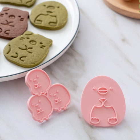 Cookie Cutter Set, 6pcs Kids Cake Decoration 3D Mini Cartoon Animal Baking Tool