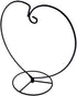 Heart-Shaped Iron Plant Stand for Air Plants - Stylish Hanging Holder