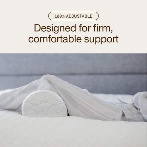 21 8 Coop Home Goods Four Position Adjustable Support Pillow, x Half-Moon Shape with Memory Foam Insert, Wedge Pillow