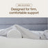 21 8 Coop Home Goods Four Position Adjustable Support Pillow, x Half-Moon Shape with Memory Foam Insert, Wedge Pillow