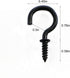 125 Pcs Black Screw Ceiling Hooks, 3/4 Inch Screw Cup Hooks