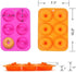 6-Cavity Silicone Cookie Molds Set of 2, Non-Stick Donut Mold Baking Tray for Cake Biscuit Bagels Muffins