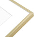 Golden State Art 8x8 Aluminum Picture Frame - Gold - with Mat for 4x4 Photo or Without Mat for 8x8 Photo