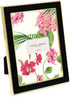 Laura Ashley 4x6 Black Enamel Picture Frame, Gold Metal Edge with Easel for Countertop, Tabletop Display, Wall Décor