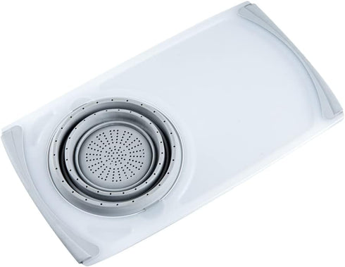 Restaurantware RW Base Cutting Board Strainer, 19.7"x11.2" with Non-Slip Rubber Feet, Gray
