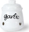 Ceramic Mini Garlic Keeper with Lid, Farmhouse Kitchen Decor Garlic Saver Container for Countertop